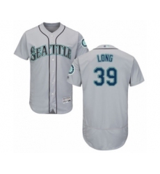 Men's Seattle Mariners #39 Shed Long Grey Road Flex Base Authentic Collection Baseball Player Jersey