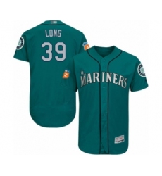 Men's Seattle Mariners #39 Shed Long Teal Green Alternate Flex Base Authentic Collection Baseball Player Jersey