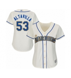 Women's Seattle Mariners #53 Dan Altavilla Authentic Cream Alternate Cool Base Baseball Player Jersey