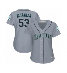 Women's Seattle Mariners #53 Dan Altavilla Authentic Grey Road Cool Base Baseball Player Jersey