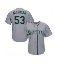 Youth Seattle Mariners #53 Dan Altavilla Authentic Grey Road Cool Base Baseball Player Jersey