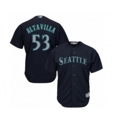Youth Seattle Mariners #53 Dan Altavilla Authentic Navy Blue Alternate 2 Cool Base Baseball Player Jersey