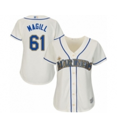 Women's Seattle Mariners #61 Matt Magill Authentic Cream Alternate Cool Base Baseball Player Jersey