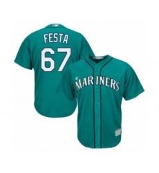 Youth Seattle Mariners #67 Matt Festa Authentic Teal Green Alternate Cool Base Baseball Player Jersey