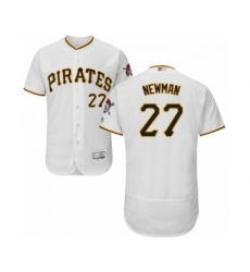 Men's Pittsburgh Pirates #27 Kevin Newman White Home Flex Base Authentic Collection Baseball Player Jersey