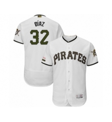 Men's Pittsburgh Pirates #32 Elias Diaz White Alternate Authentic Collection Flex Base Baseball Player Jersey