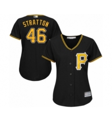 Women's Pittsburgh Pirates #46 Chris Stratton Authentic Black Alternate Cool Base Baseball Player Jersey