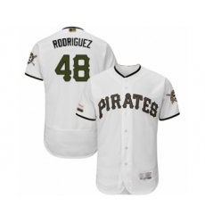 Men's Pittsburgh Pirates #48 Richard Rodriguez White Alternate Authentic Collection Flex Base Baseball Player Jersey