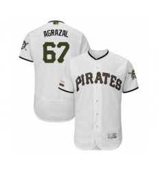 Men's Pittsburgh Pirates #67 Dario Agrazal White Alternate Authentic Collection Flex Base Baseball Player Jersey