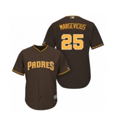 Youth San Diego Padres #25 Nick Margevicius Authentic Brown Alternate Cool Base Baseball Player Jersey