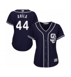 Women's San Diego Padres #44 Pedro Avila Authentic Navy Blue Alternate 1 Cool Base Baseball Player Jersey
