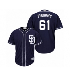 Youth San Diego Padres #61 Luis Perdomo Authentic Navy Blue Alternate 1 Cool Base Baseball Player Jersey
