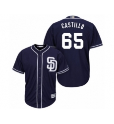 Youth San Diego Padres #65 Jose Castillo Authentic Navy Blue Alternate 1 Cool Base Baseball Player Jersey