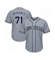 Youth San Diego Padres #71 Edward Olivares Authentic Grey Road Cool Base Baseball Player Jersey