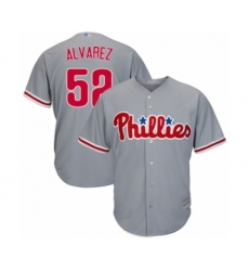 Youth Philadelphia Phillies #52 Jose Alvarez Authentic Grey Road Cool Base Baseball Player Jersey
