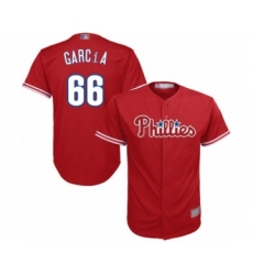 Youth Philadelphia Phillies #66 Edgar Garcia Authentic Red Alternate Cool Base Baseball Player Jersey