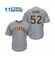 Youth Pittsburgh Pirates #52 Clay Holmes Authentic Grey Road Cool Base Baseball Player Jersey
