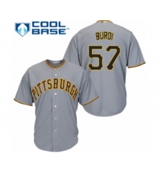 Youth Pittsburgh Pirates #57 Nick Burdi Authentic Grey Road Cool Base Baseball Player Jersey