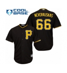 Youth Pittsburgh Pirates #66 Dovydas Neverauskas Authentic Black Alternate Cool Base Baseball Player Jersey