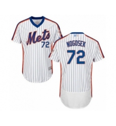 Men's New York Mets #72 Stephen Nogosek White Alternate Flex Base Authentic Collection Baseball Player Jersey
