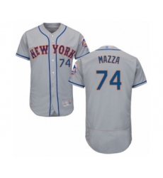 Men's New York Mets #74 Chris Mazza Grey Road Flex Base Authentic Collection Baseball Player Jersey