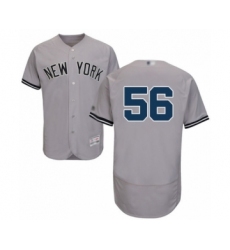 Men's New York Yankees #56 Jonathan Holder Grey Road Flex Base Authentic Collection Baseball Player Jersey