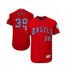 Men's Los Angeles Angels of Anaheim #39 Luke Bard Authentic Red 2016 Father's Day Fashion Flex Base Baseball Player Jersey