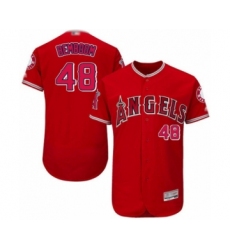 Men's Los Angeles Angels of Anaheim #48 Anthony Bemboom Red Alternate Flex Base Authentic Collection Baseball Player Jersey
