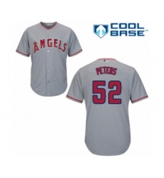 Youth Los Angeles Angels of Anaheim #52 Dillon Peters Authentic Grey Road Cool Base Baseball Player Jersey