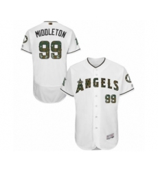 Men's Los Angeles Angels of Anaheim #99 Keynan Middleton Authentic White 2016 Memorial Day Fashion Flex Base Baseball Player Jersey