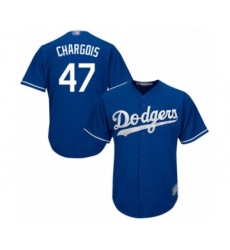 Men's Los Angeles Dodgers #47 J.T. Chargois Royal Blue Alternate Flex Base Authentic Collection Baseball Player Jersey