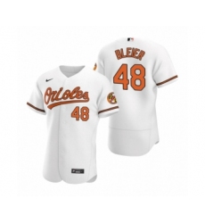 Men's Baltimore Orioles #48 Richard Bleier Nike White Authentic 2020 Home Jersey
