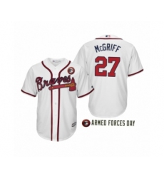Men's 2019 Armed Forces Day Fred McGriff #27 Atlanta Braves White Jersey