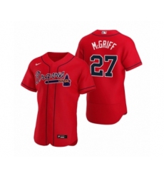 Men's Atlanta Braves #27 Fred McGriff Nike Red Authentic 2020 Alternate Jersey