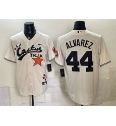 Men's Houston Astros #44 Yordan Alvarez Cream Cactus Jack Vapor Premier Limited Stitched Baseball Jersey