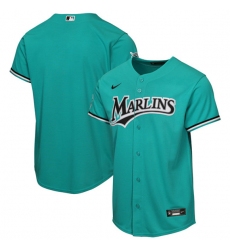 Men's Miami Marlins Blank Teal Alternate Stadium Stitched Baseball Jersey