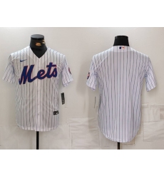 Men's New York Mets Blank White Cool Base Stitched Jersey