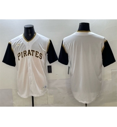 Men's Pittsburgh Pirates Blank White Cool Base Stitched Jersey