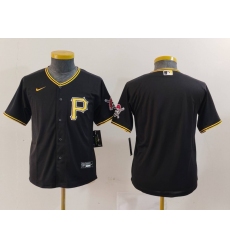 Youth Pittsburgh Pirates Blank Black Stitched Cool Base Nike Jersey