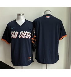 Men's San Diego Padres Blank Obsidian 2026 City Connect Stadium Stitched Baseball Jersey