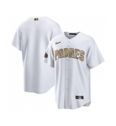 Men's San Diego Padres Blank White 2022 All-Star Cool Base Stitched Baseball Jersey