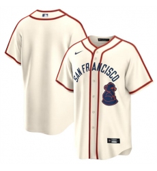 Men's San Francisco Giants Blank Cream 2024 Rickwood Classic Stitched Baseball Jersey