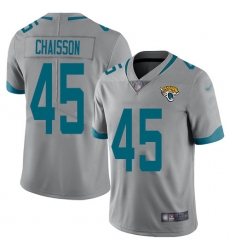 Men's Jacksonville Jaguars #45 K'Lavon Chaisson Silver Stitched NFL Limited Inverted Legend Jersey