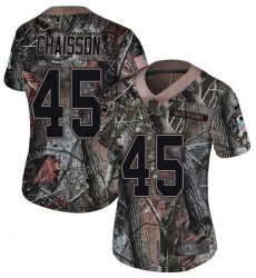 Women's Jacksonville Jaguars #45 K'Lavon Chaisson Camo Stitched NFL Limited Rush Realtree Jersey