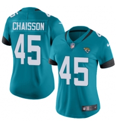 Women's Jacksonville Jaguars #45 K'Lavon Chaisson Teal Green Alternate Stitched NFL Vapor Untouchable Limited Jersey