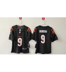 Women's Cincinnati Bengals #9 Joe Burrow Black Vapor Football Stitched Jersey(Run Small)