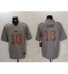 Men's Green Bay Packers #10 Jordan Love Grey Atmosphere Fashion Limited Football Stitched Jersey