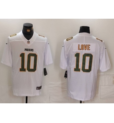 Men's Green Bay Packers #10 Jordan Love White Fashion Vapor Limited Stitched Jersey