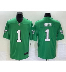 Men's Nike Philadelphia Eagles #1 Jalen Hurts Limited Green 2023 Vapor Jersey