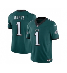 Men's Philadelphia Eagles #1 Jalen Hurts Green 2023 F.U.S.E. Vapor Untouchable Limited Stitched Football Jersey